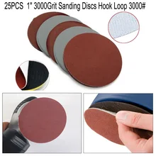 25 шт. 25 мм шлифовальный диск 3000 Грит орбитальной Pad абразивный песок Бумага шлифовальные Dics