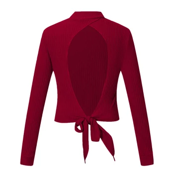 

Autumn Winter Sweater Women 2019 Knit High Elastic Jumper Women Sweaters And Pullovers Female Backless Tops Pull Femme