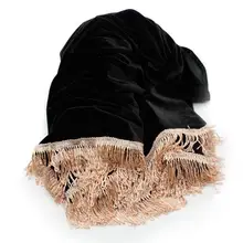 88-key электропианино клавиатура крышка Pleuche украшена бахромой красивый черный