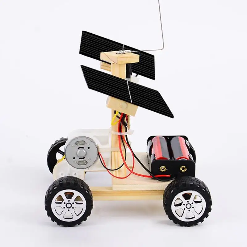 DIY Солнечная машина, детская игрушка, научная развивающая игрушка в сборе, радиоуправляемые игрушки, мини деревянная машина, беспроводная модель автомобиля с дистанционным управлением