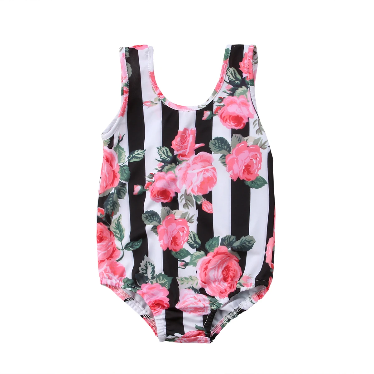 

2019 Sunmer New Cute Toddler Kid Baby Girls Striped Floral Printed Bikini Lovely Kids Swimwear Swimsuit Bathing Suit Beachwear