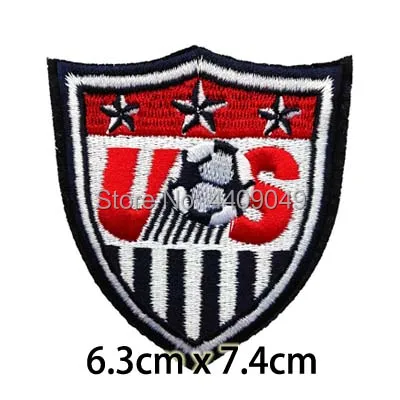 

US soccer Logo embroidered iron on patch, Sport football badge fabric badge, Jacket jean backpack hat DIY clothing patch