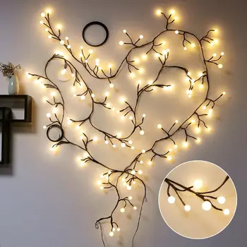 

2.5M 72 LED 220-240V Vine Shaped Globe String Light for Garden Wedding Xmas Pergola Party Bistro Cafe Christmas