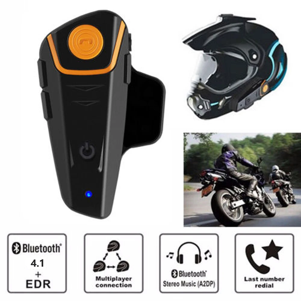 Оригинальный BT S2 Pro moto rcycle Шлем Интерком IPX7 водонепроницаемый FM 1000 м мото bluetooth