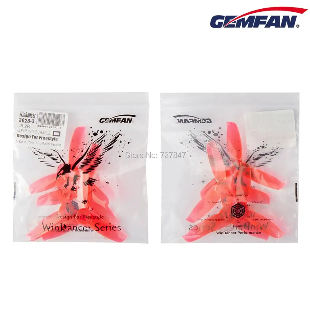 10 пар/20 шт Gemfan Windancer 3028 пропеллер 3 дюйма ПК лезвия CW CCW FPV прочный для мини