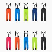 Для мужчин женщин сплошной цвет открытый лыжный Зимние непромокаемые ветрозащитный Утолщаются Теплые зимние брюки для девоче