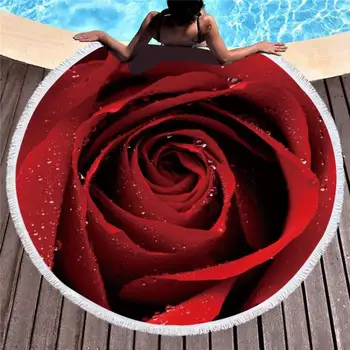 

Printed Flower Beach Towel Round Microfiber Beach Towels For Living Room Home Decor Polyester Bath Towels Serviette De Plage