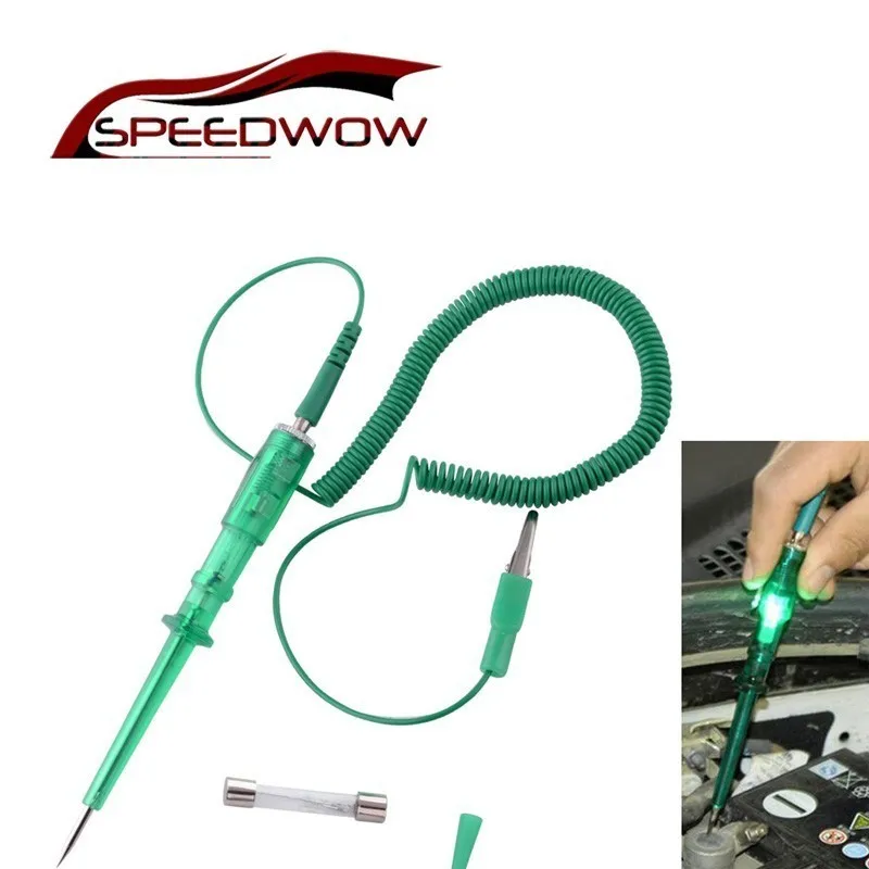 Giallo per rilevare guasti Penna per Test della Tensione della Lampadina DC 6V 12V 24V PUSOKEI Tester del Circuito del Veicolo per Auto