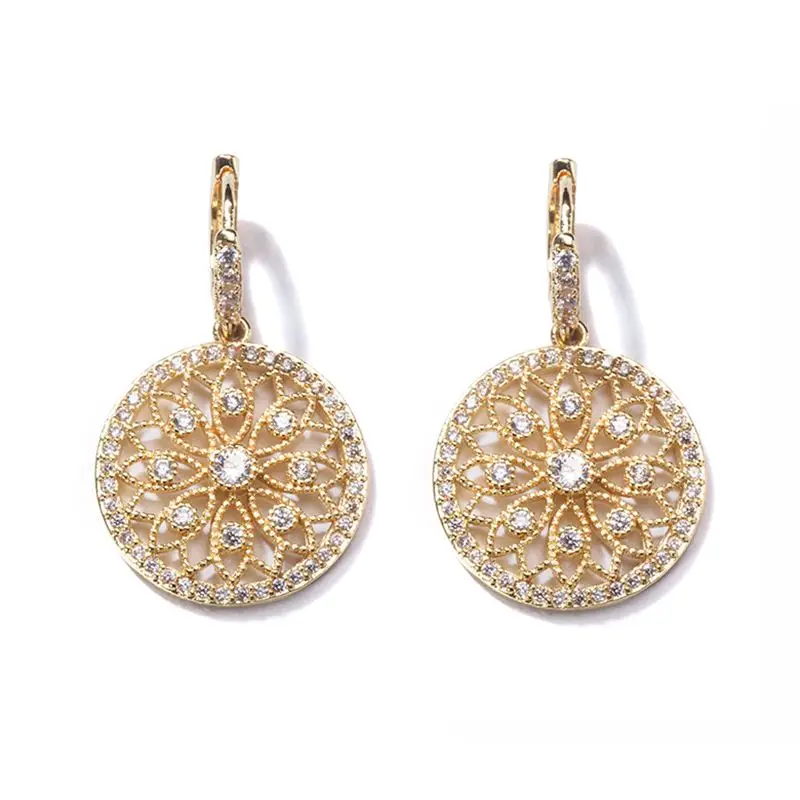 

Retro Temperament Round Earrings Female Simple Wild Personality Exquisite Small Long Pendant Earring