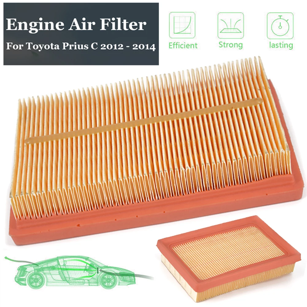 Filtro de aire del motor del coche filtro de entrada de aire automático de alta calidad filtros de aire del embudo del automóvil para Toyota Prius C 2012- 14 17801-21060