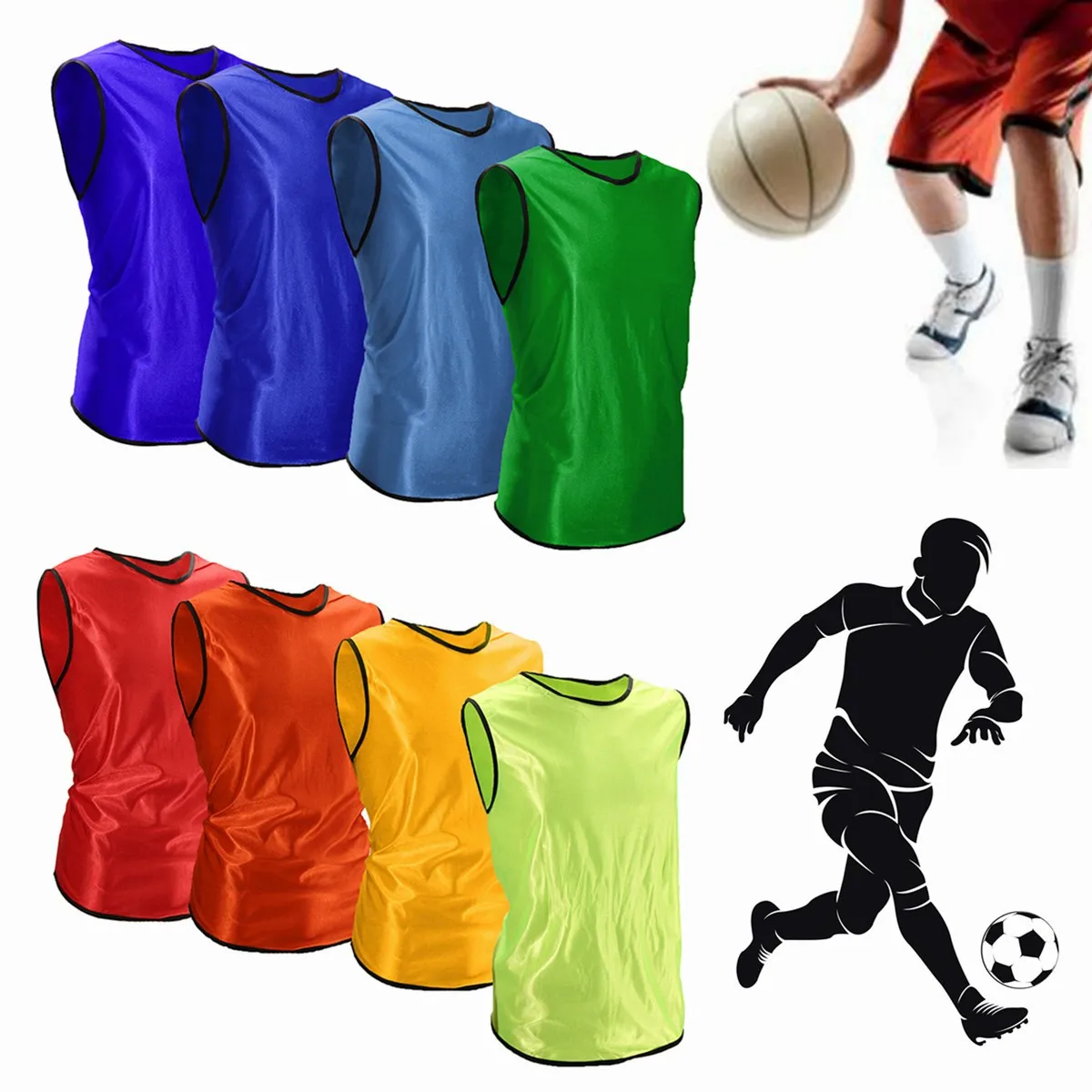 Sports Soccer Football Vests Basketball Team Sports Breathe Training Bibs Scrimmage Vest  Mesh Adult Youth Pinnies Jerseys