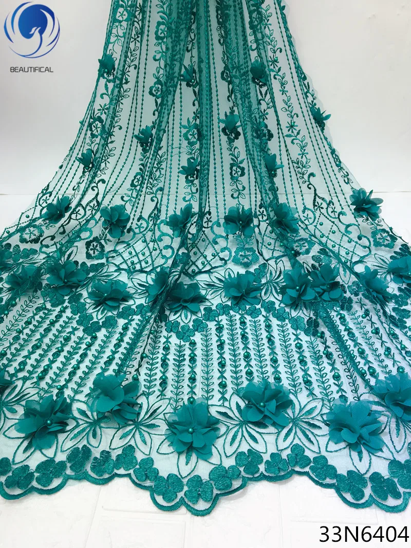 

Beautifical 3d lace fabric beads bridal 3d lace fabric flower korea 3d lace embroidered african wedding fabric 5yards sale 33N64