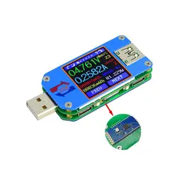 BHTS-RD UM25C USB 2,0 тип-c цвет ЖК-дисплей тестер напряжение измеритель тока Вольтметр Амперметр батарея зарядки измерения сопротивление кабеля