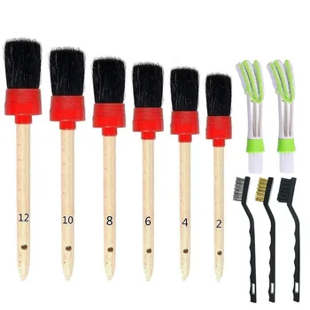 

11 Pieces Auto Detailing Brush Set For Cleaning Wheels, Interior, Exterior,Including 6Pcs Premium Detail Brush And 2 Pcs Autom