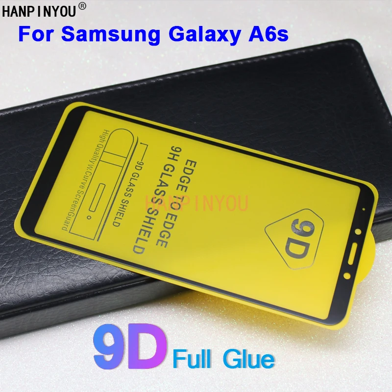 

For Samsung Galaxy A6S A6 S G6200 SM-G6200 6.0" 9D Full Glue Cover Toughened Tempered Glass Film Screen Protector Guard