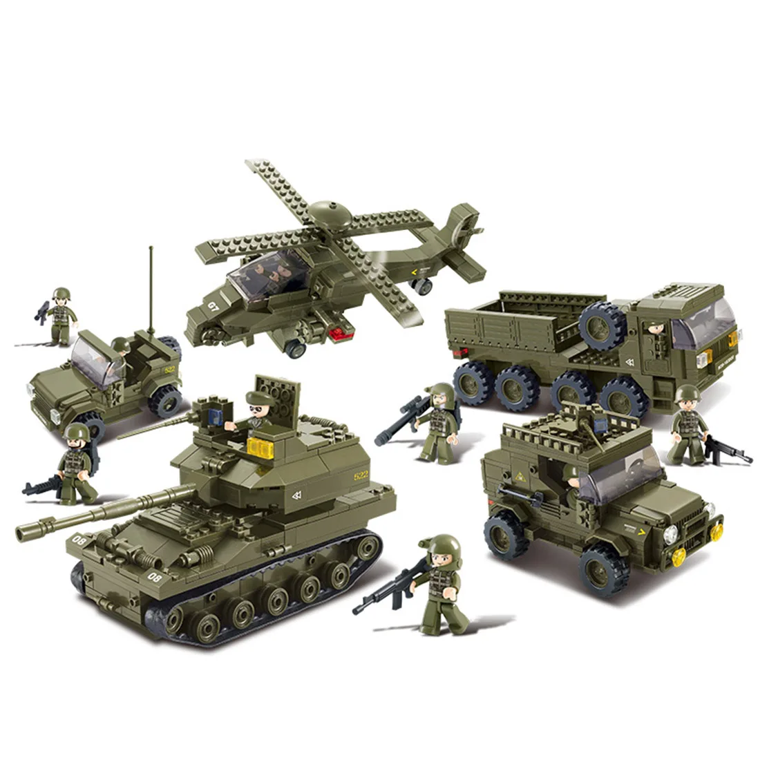 

Sluban Military Theme DIY Small Particle Building Block Assembly Joint Attack Toy For Children Model Building Kit Toys Hobbies