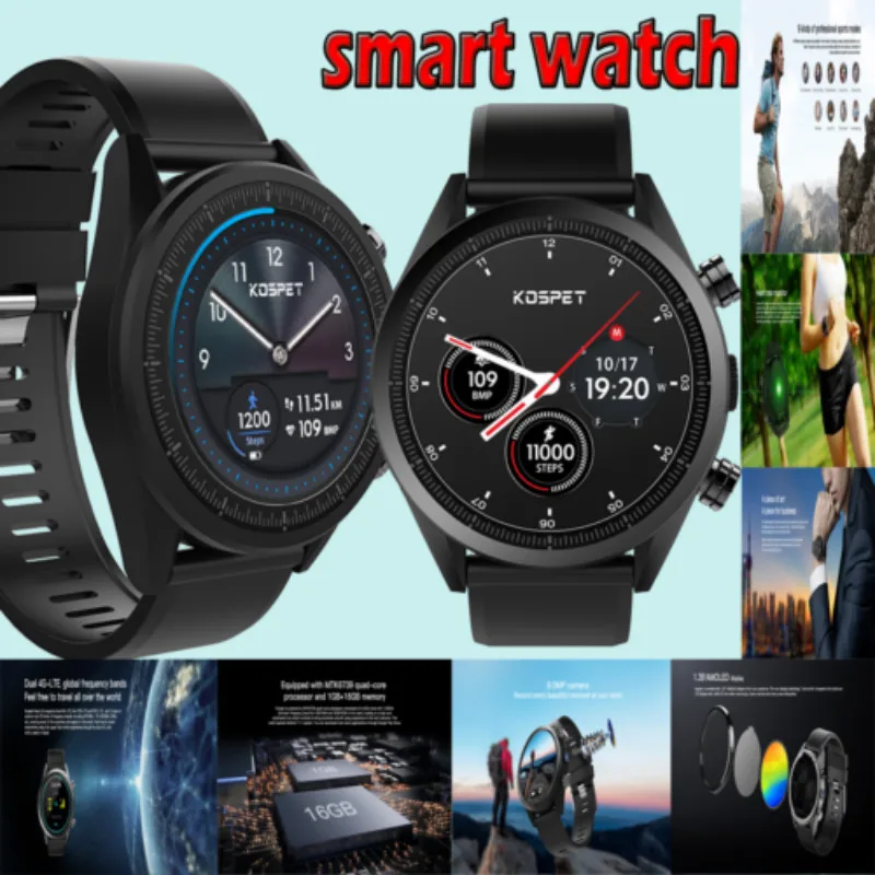 

New Men's High-end Bluetooth Wireless 16G Smart Watch Android5.1 / Ios8.0 Above