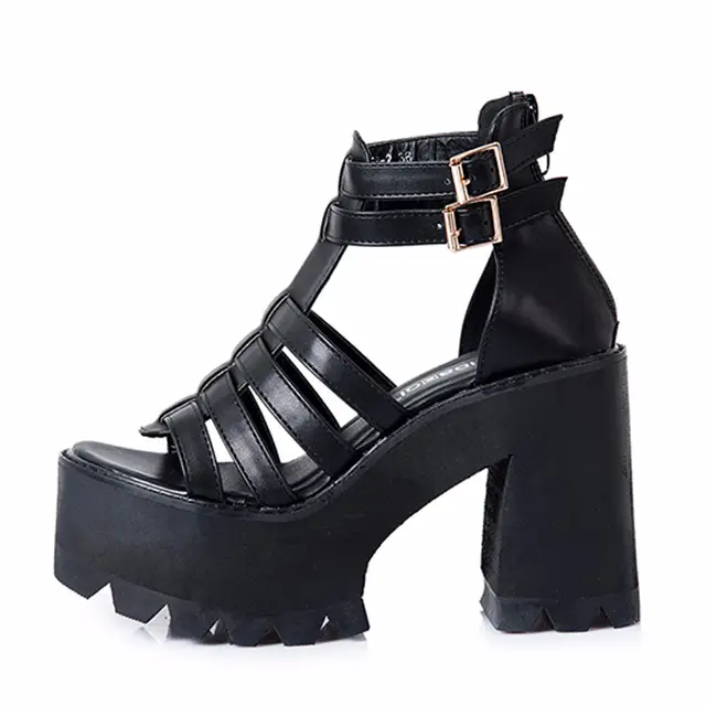 US $27.31 55% OFF|chunky heel sandals punk shoes Sandals High Heels Platform Sandals Women Summer Shoes sandalias romanas women's sandals YMA160 in US $27.31 55% OFF|Chunky ferse sandalen punk schuhe Sandalen High Heels Plattform Sandalen Frauen Sommer Schuhe alias romanas frauen sandalen