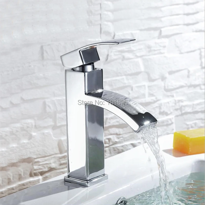 

Brass Material Chrome Plated Cold & Hot Water of Fashion Basin Tap