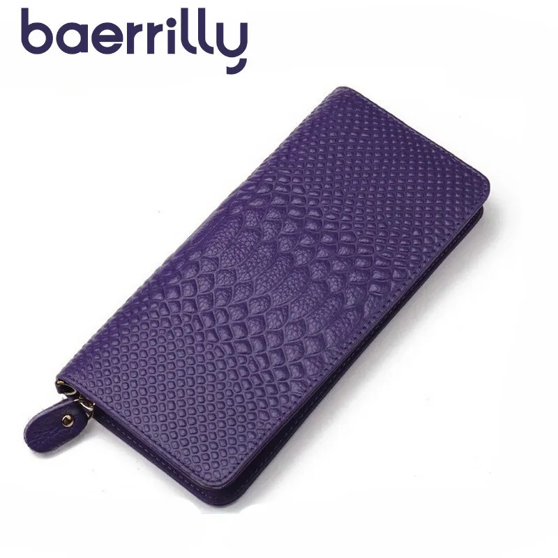 

Fashion Genuine Leather Wallet Long Women Wallets High-capacity Coin Purse Zipper Clutch Bag Wallet Female Card Holders Carteira