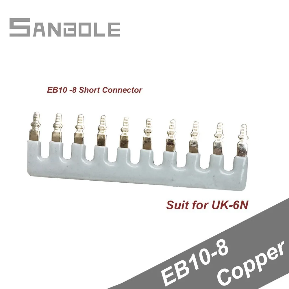 

EB10-8 Connect Bar Edge Insert Type Connector Voltage Terminal Parallel Connection Bar Suit for UK-6N Terminal block (10PCS)