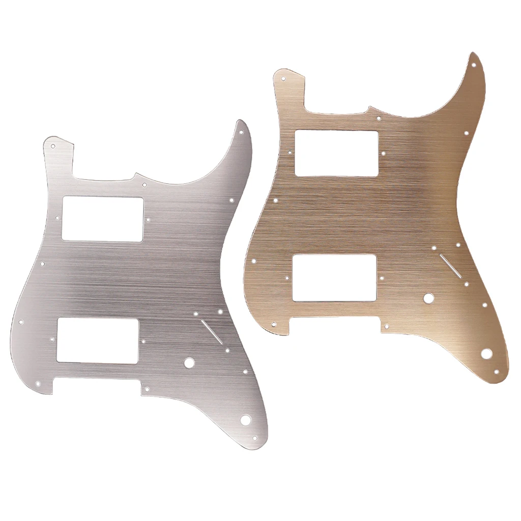 

Tooyful Aluminum Alloy HH Guitar Pickguard Anti-Scratch Plate for Strat ST Electric Guitar Accessory