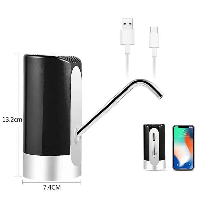 4W Potable Automatic Electric Water Pump Dispenser Drinking Bottle Switch USB Rechargeable Water Dispenser Pump for Home Office