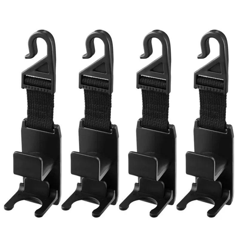 4pcs Car Hook Holder Auto Seat Headrest Concealed Super Load Bearing Household Hooks Multi-Function Storage (Black) | Автомобили и