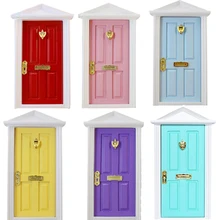 Новые поступления 1:12 Кукольный дом миниатюрный деревянный Steepletop дверь с аппаратной мебели игрушки кукольный домик украшение кукольный аксессуар