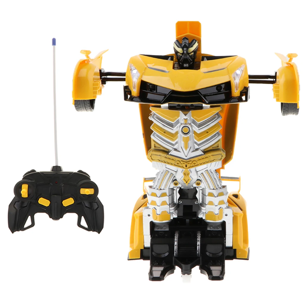 

2-in-1 Remote Control Transformable Car Robot Gesture Sensing Car B Yellow