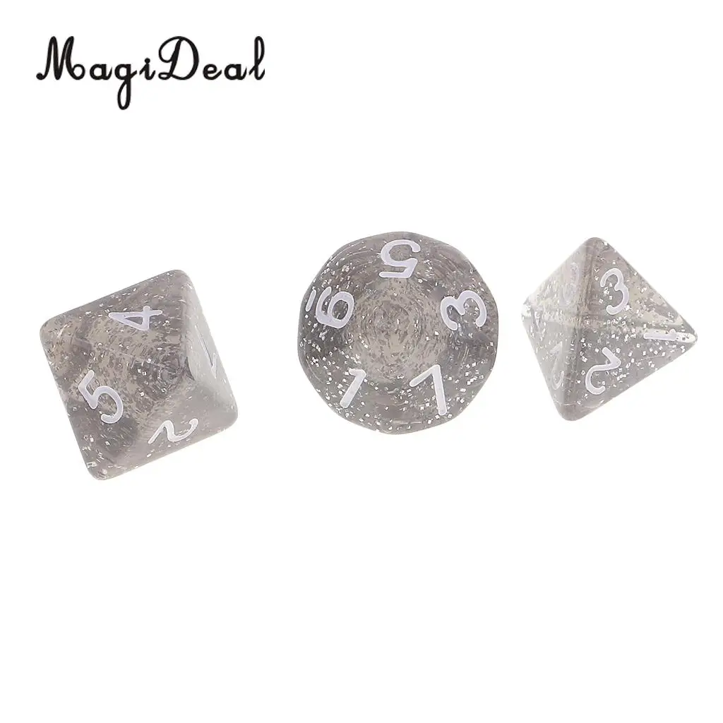 MagiDeal 42 шт./лот Двухцветные Акриловые многогранные кости 16 мм для подземелий
