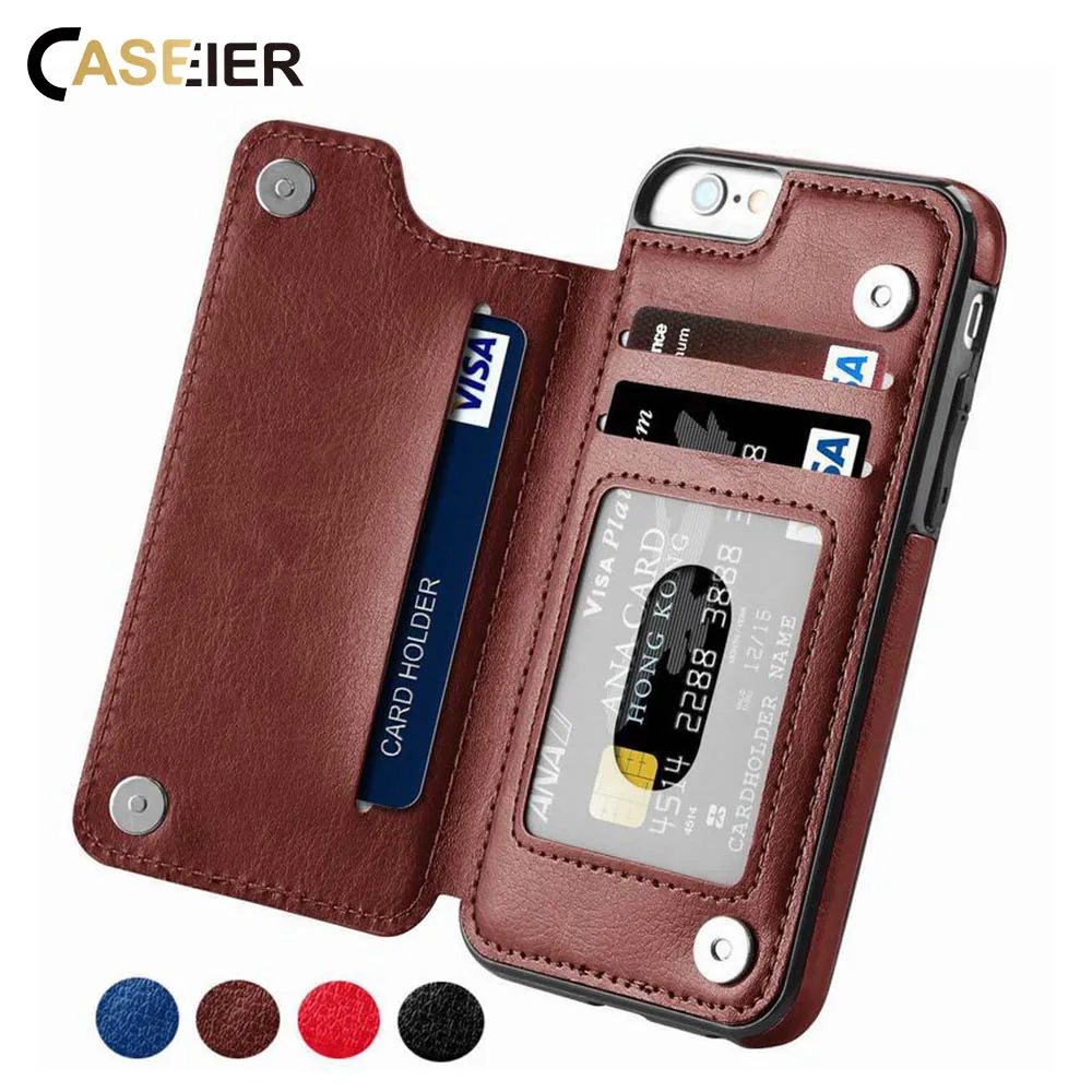 CASEIER флип-чехол для телефона iPhone X XS MAX 8 7 Простой деловой кожаный чехол Max XR 6 6s Funda
