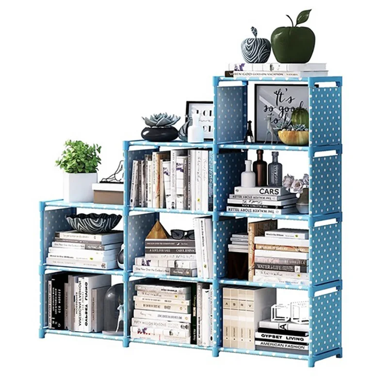 

Multi-layer Simple Book Shelf Non-woven Fabric Assembly Wall Bookcase for Home Living Room Furniture Storage Organizer JC012