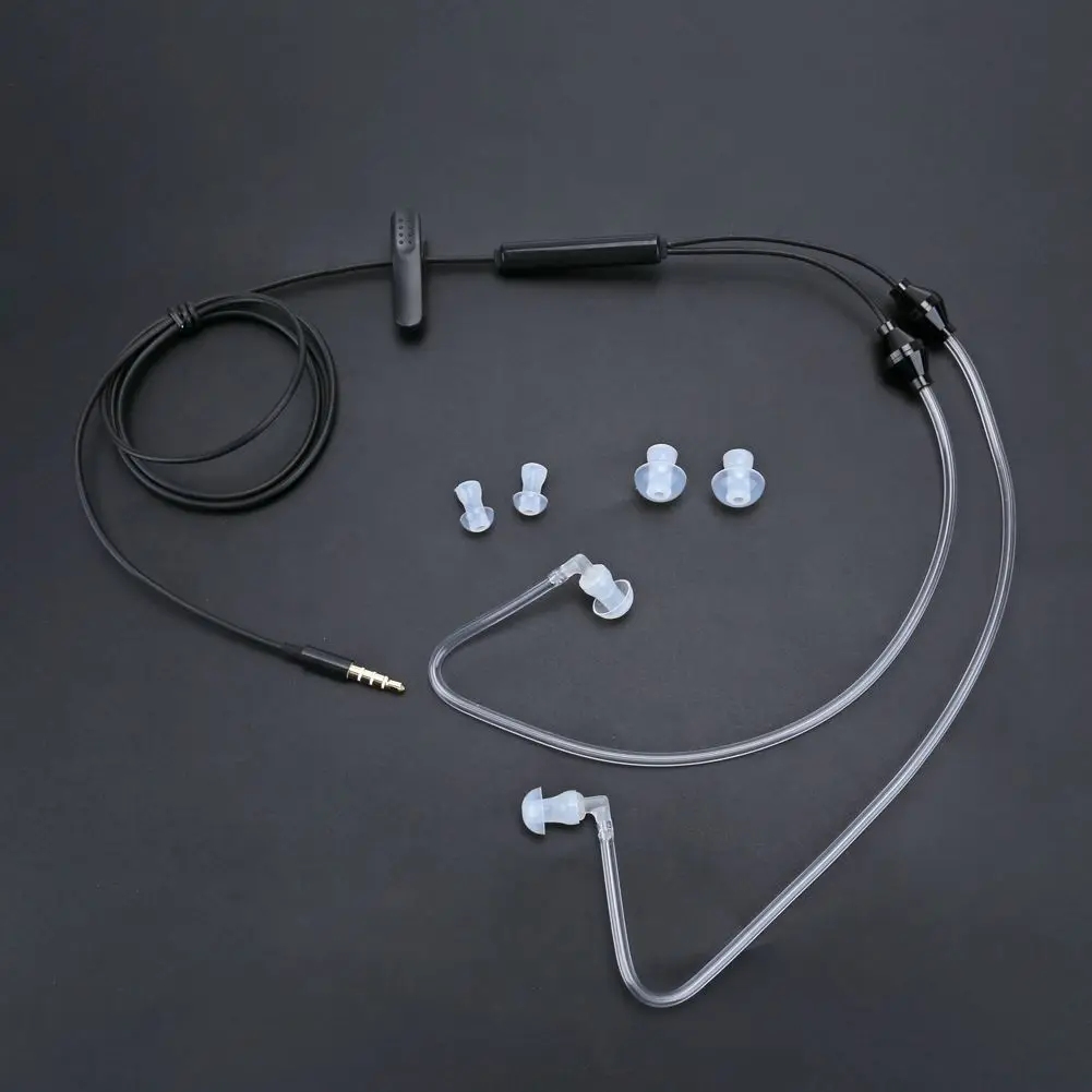 3.5mm Plug Air Tube Anti Radiation Earphone 2 Acoustic Stereo Headset for iPhone Samsung|Наушники и гарнитуры| |