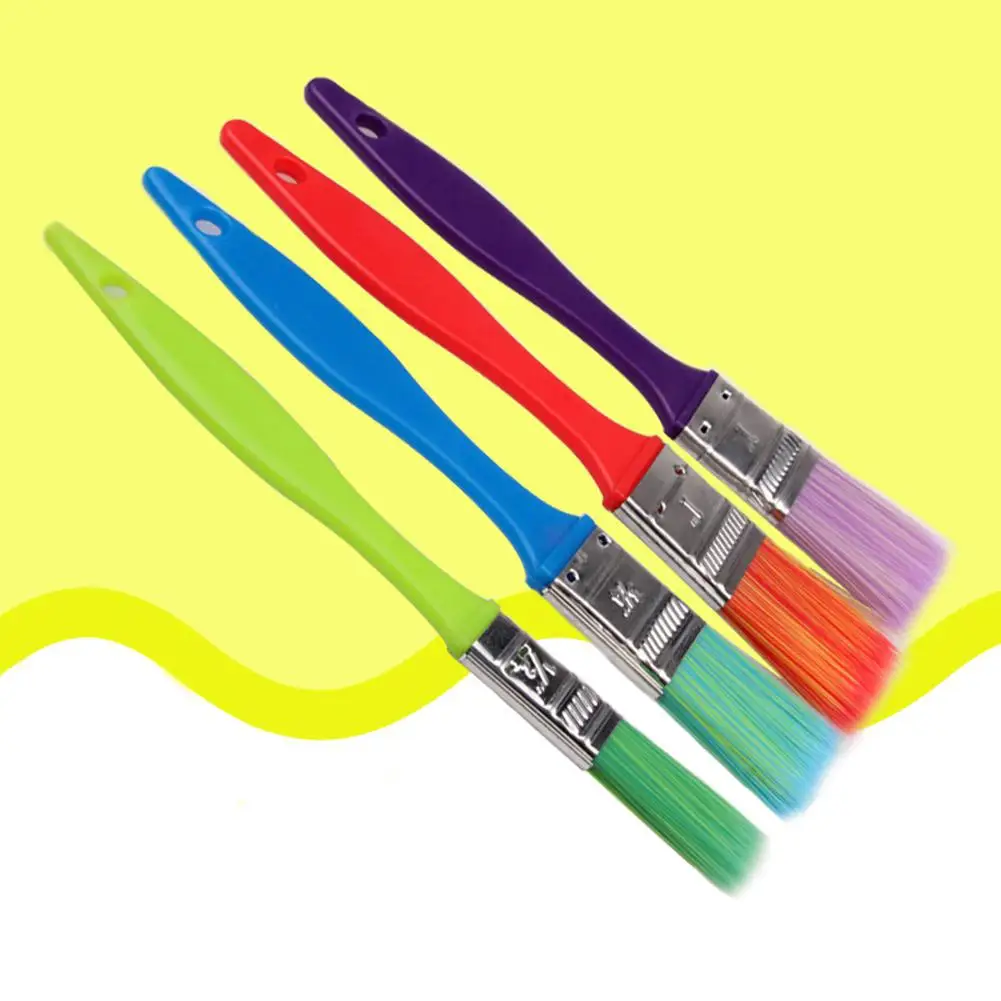 4pcs/set Colorful DIY Children Painting Brush Nylon Hair Brush Early Education Brush R20