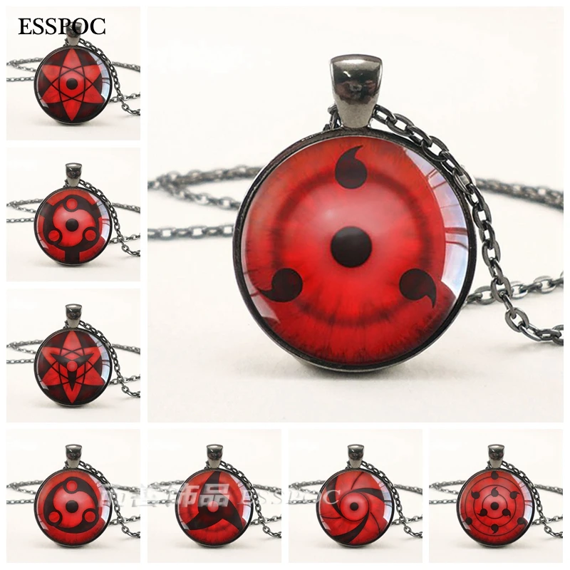 Us 099 50 Offanime Naruto Sharingan Eyes Pendant Necklace Uchiha Obito Kakashi Mangekyou Cosplay Jewelry In Pendants From Jewelry Accessories On