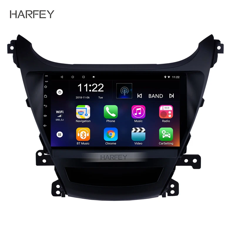 Harfey Android 10 0 для 2014-2016 Hyundai Elantra автомобильное радио 9 &quotGPS-навигация Bluetooth Стерео ТВ
