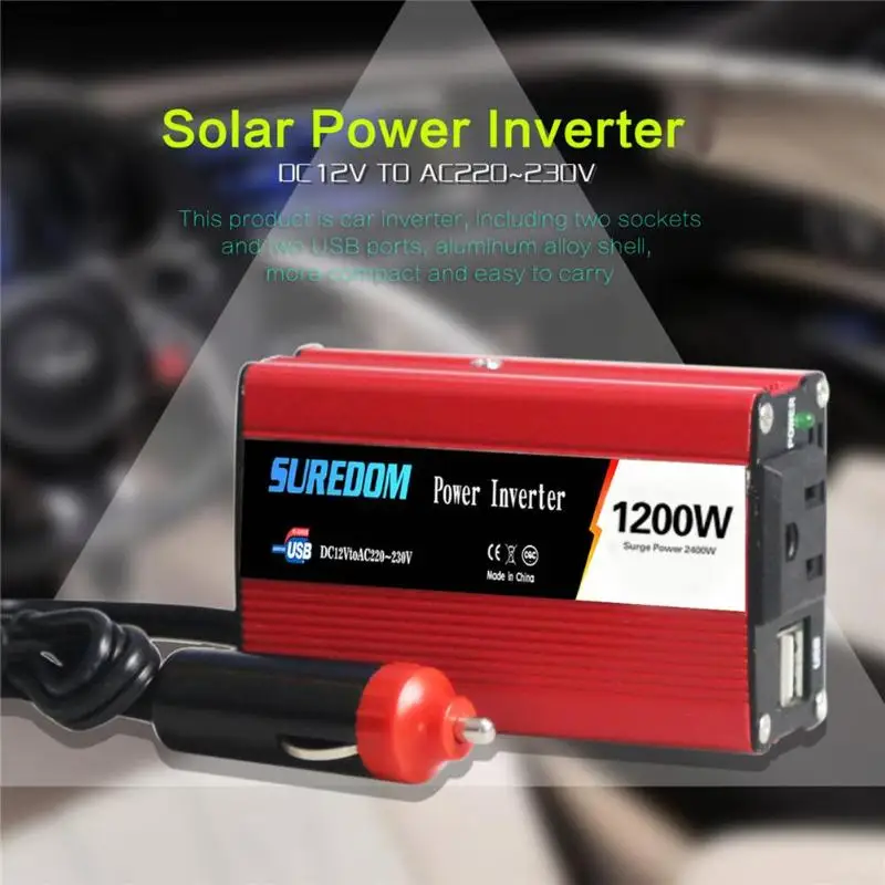 SUREDOM 1200W/1500W DC 12V to AC 220V Car Electronics