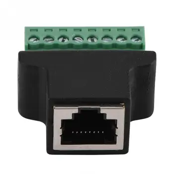 

DVR Ethernet Connector RJ45 Female Jack to 8 Pin Screw Terminal HOT Wholesale