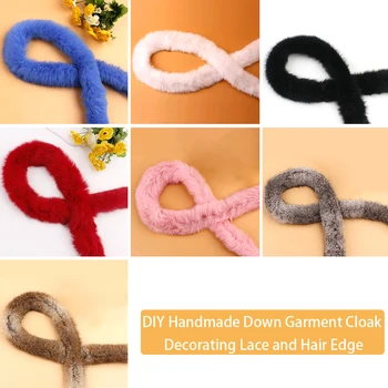 

Sewing DIY Ribbon Down Jacket Trimming Tapes Costume Accessories Artificial Rabbit Fur Furry Fluffy