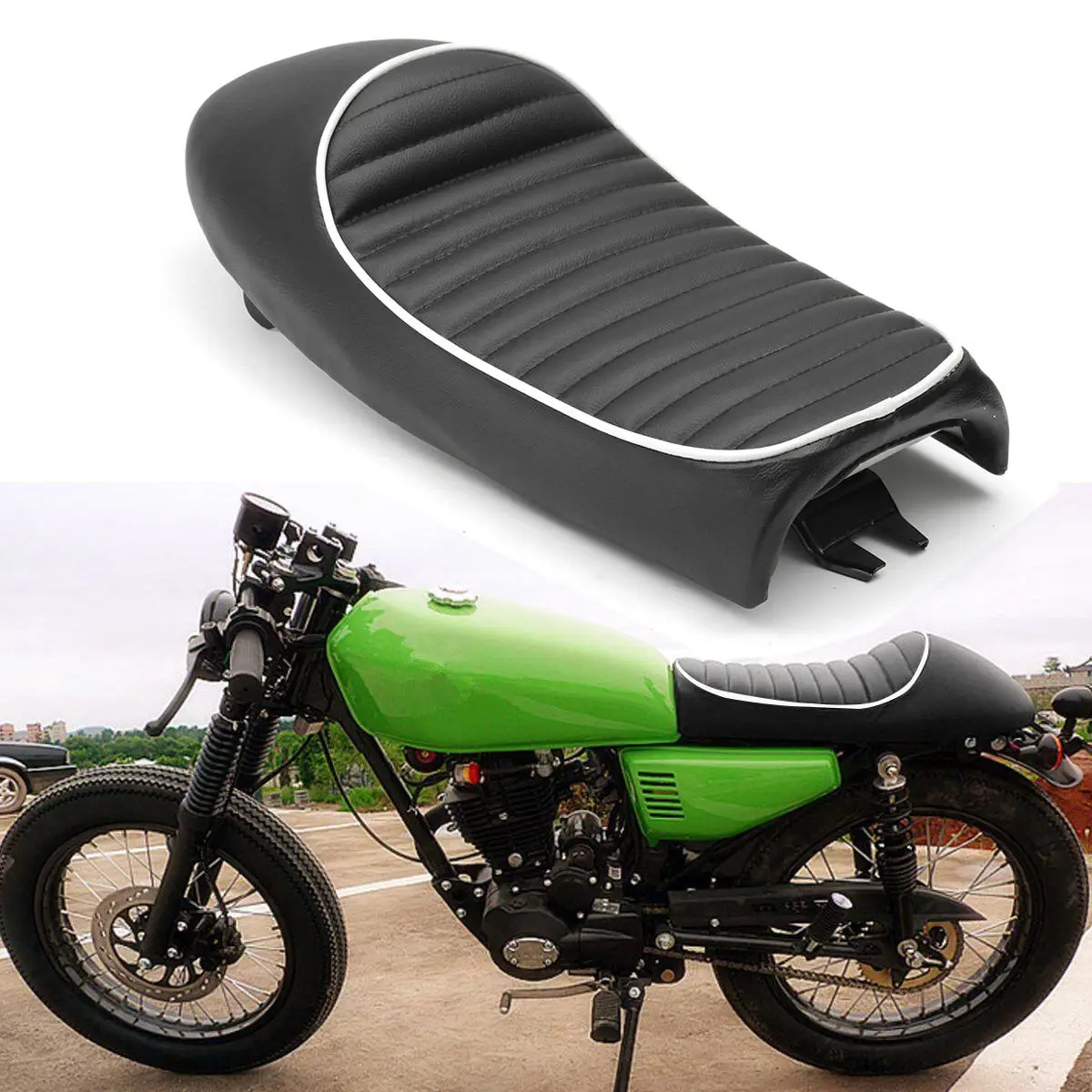

1 Set Black Motorcycle Vintage Hump Cafe Racer Seat Decor Covers For Honda CB For SUZUKI /GR650/GS/GT/TU250/GN125/GN250/GN400