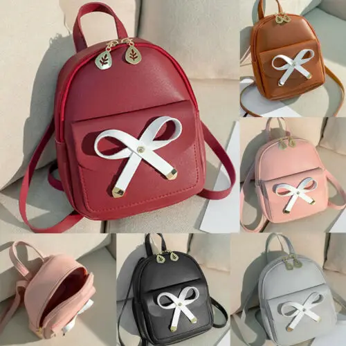 

Women Girls Backpack Rucksack Travel Satchel Shoulder School Leather Mini Bag Storage Bags