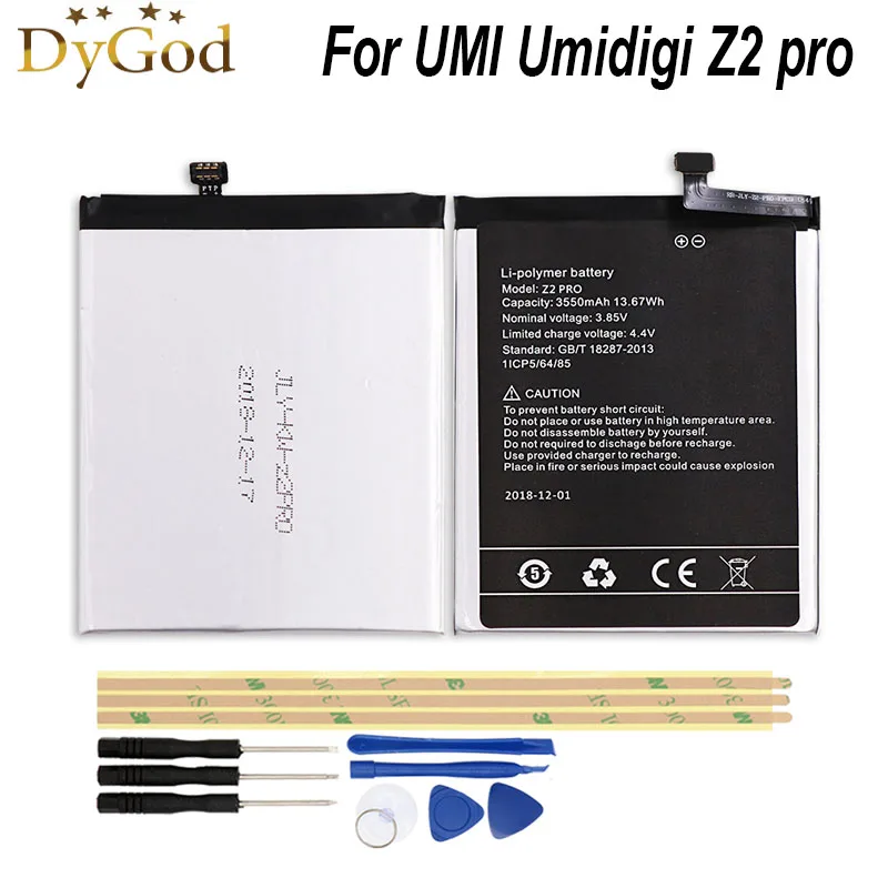 Аккумулятор DyGod 3550 мАч для UMI Umidigi Z2 pro высококачественный аккумулятор с