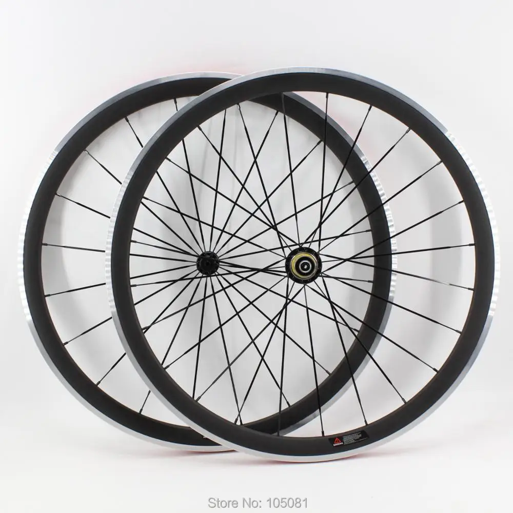 Jantes de vélo de route en fibre de carbone 3K 700C, 38mm, 1 paire