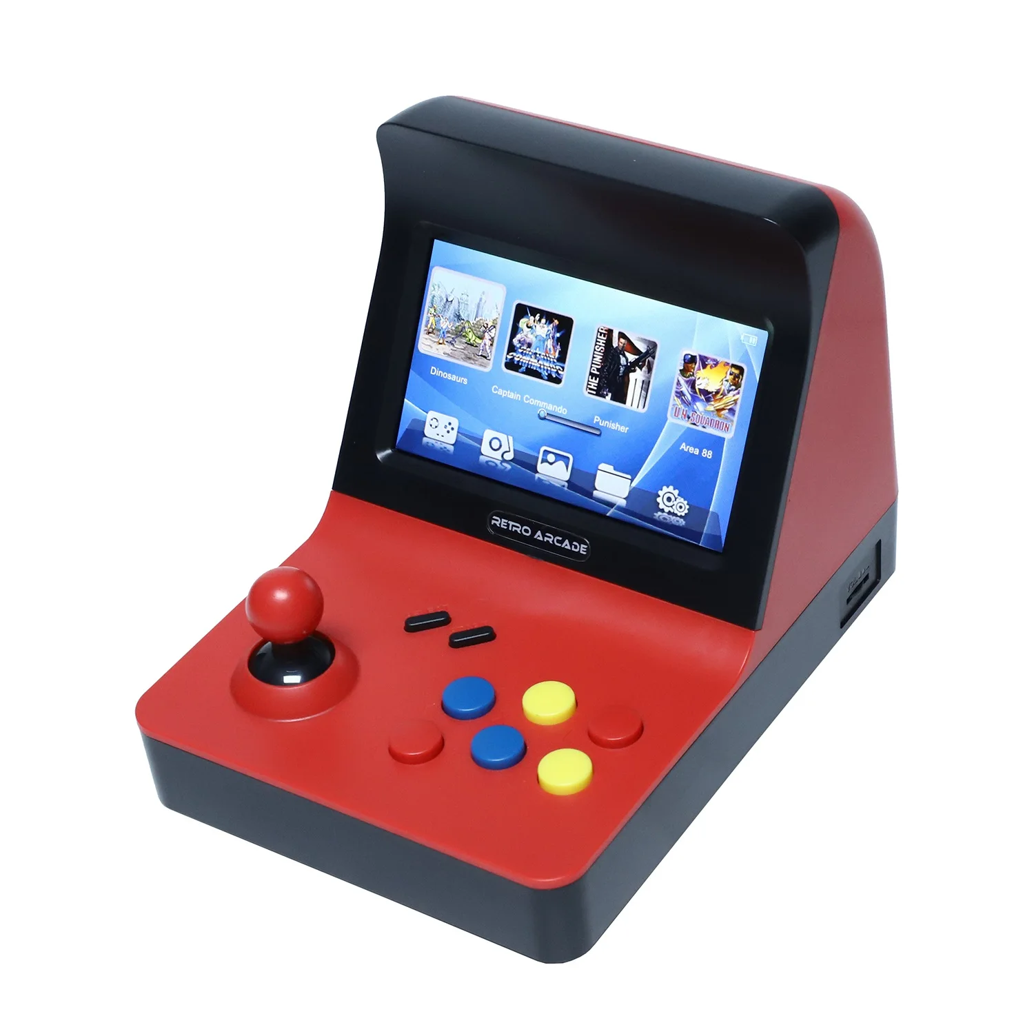

Powkiddy A8 Retro Arcade Console Game Console Gaming Machine Built-In 3000 Classic Games Gamepad Control AV Out 4.3 Inch Scree