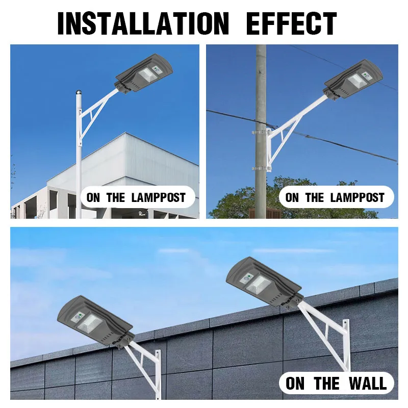 

Radar + Light Control Induction Solar Lamp 20W/40W/60W LED Solar Powered Street Light Waterproof for Garden Yard Wall