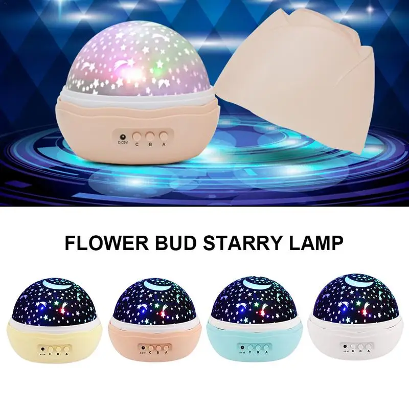 

Romantic Star Lighting Lamp LED Bead 360 Degree Romantic Room Rotating Cosmos Lamp Starry Moon Sky Night Projector Kid Bedroom