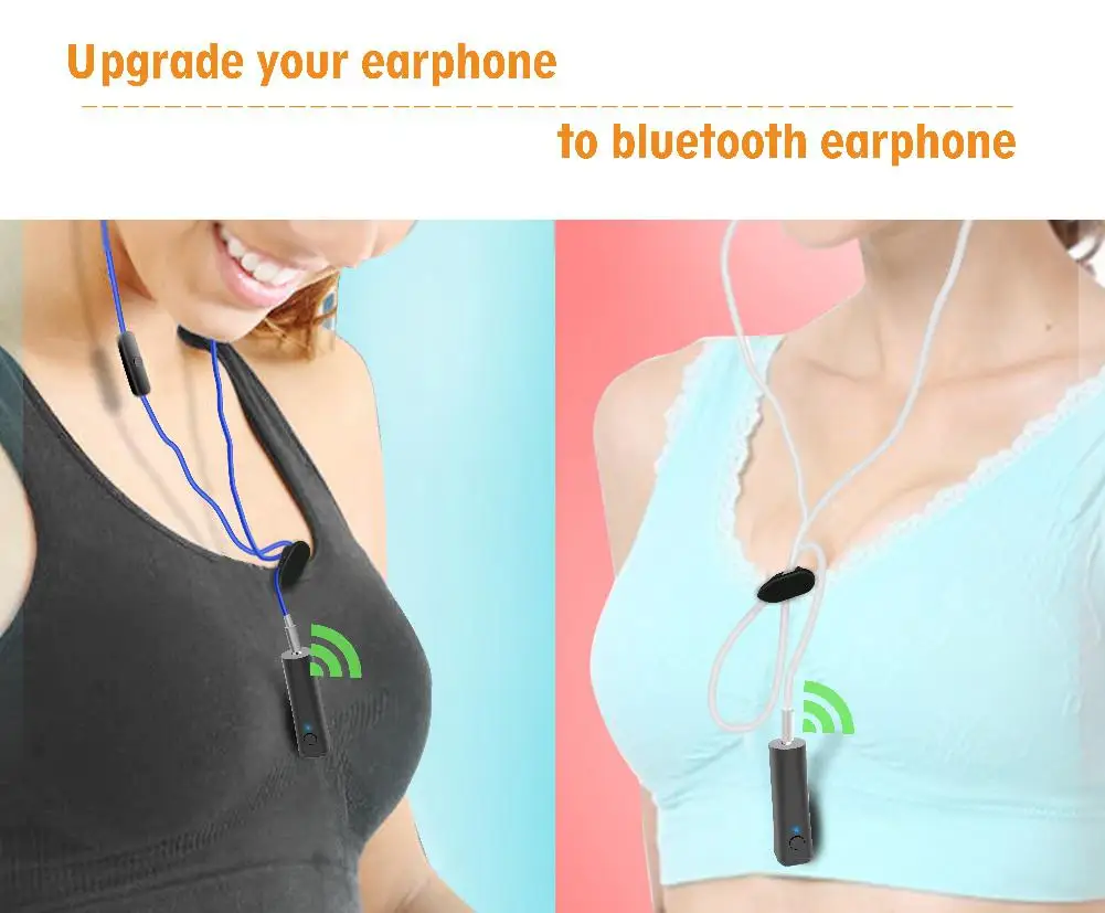 Acekool Bluetooth 5 0 стерео аудио адаптер 3 мм 2 A2DP Handsfree музыкальный приемник для