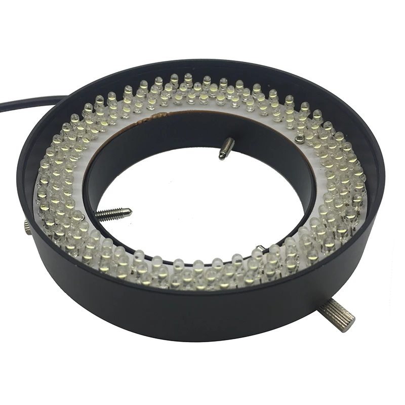 Adjustable 144 LED Ring Light Source Stereo Microscope Top Supplementary Illumination with Diffuser White Lighting Inner 72 mm