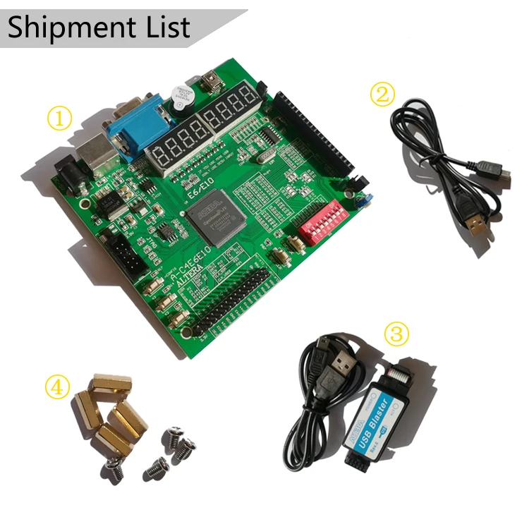  USB Blaster + altera fpga board altera kit de desarrollo de fpga de EP4CE6E22C8N Junta ciclón IV Ju